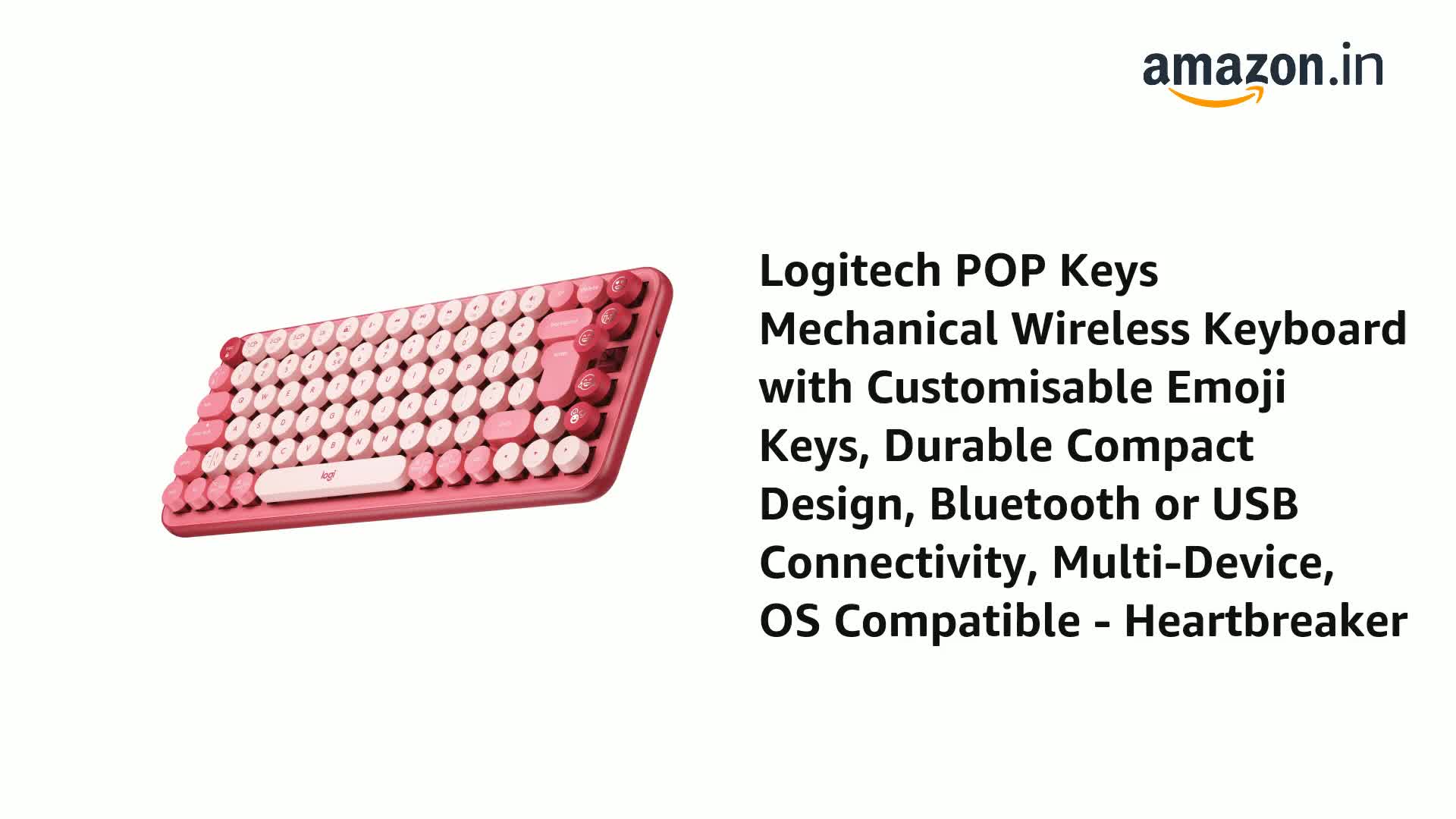 Amazon.in: Buy Logitech Pop Keys Mechanical Wireless Keyboard with